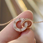 [Luxe Jewelry]LOVE  FULL DIAMOND PENDANT NECKLACE