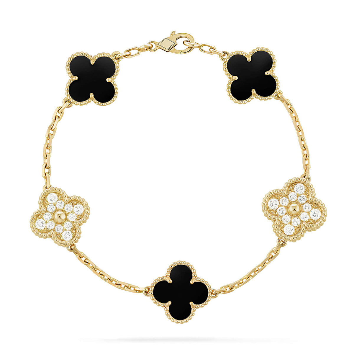 [LUXE]Clover & Clash Bracelet 3-Piece Stack set