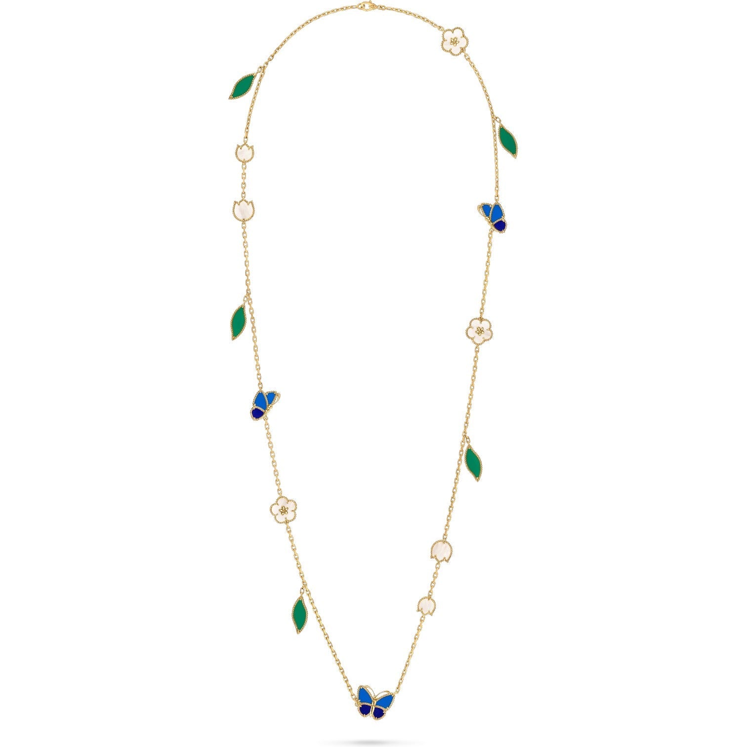 [Luxe]LUCKY SPRING BUTTERFLY 15 FLOWER NECKLACE