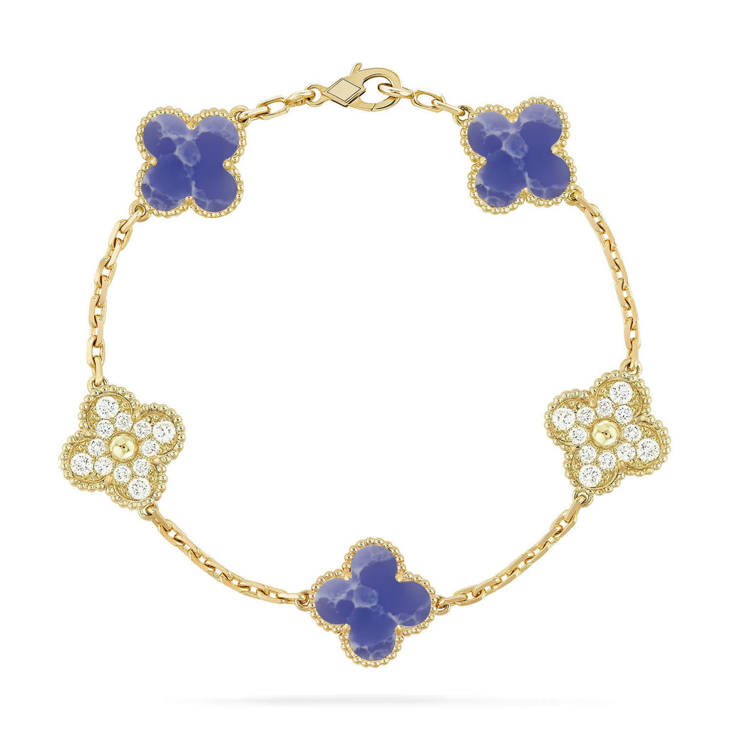 [Luxe]CLOVER 5 MOTIF BLUE VEINS BRACELET COLLECTION