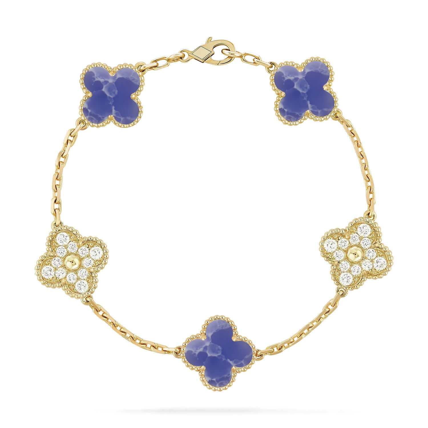 [Luxe]CLOVER 5 MOTIF BLUE VEINS BRACELET COLLECTION