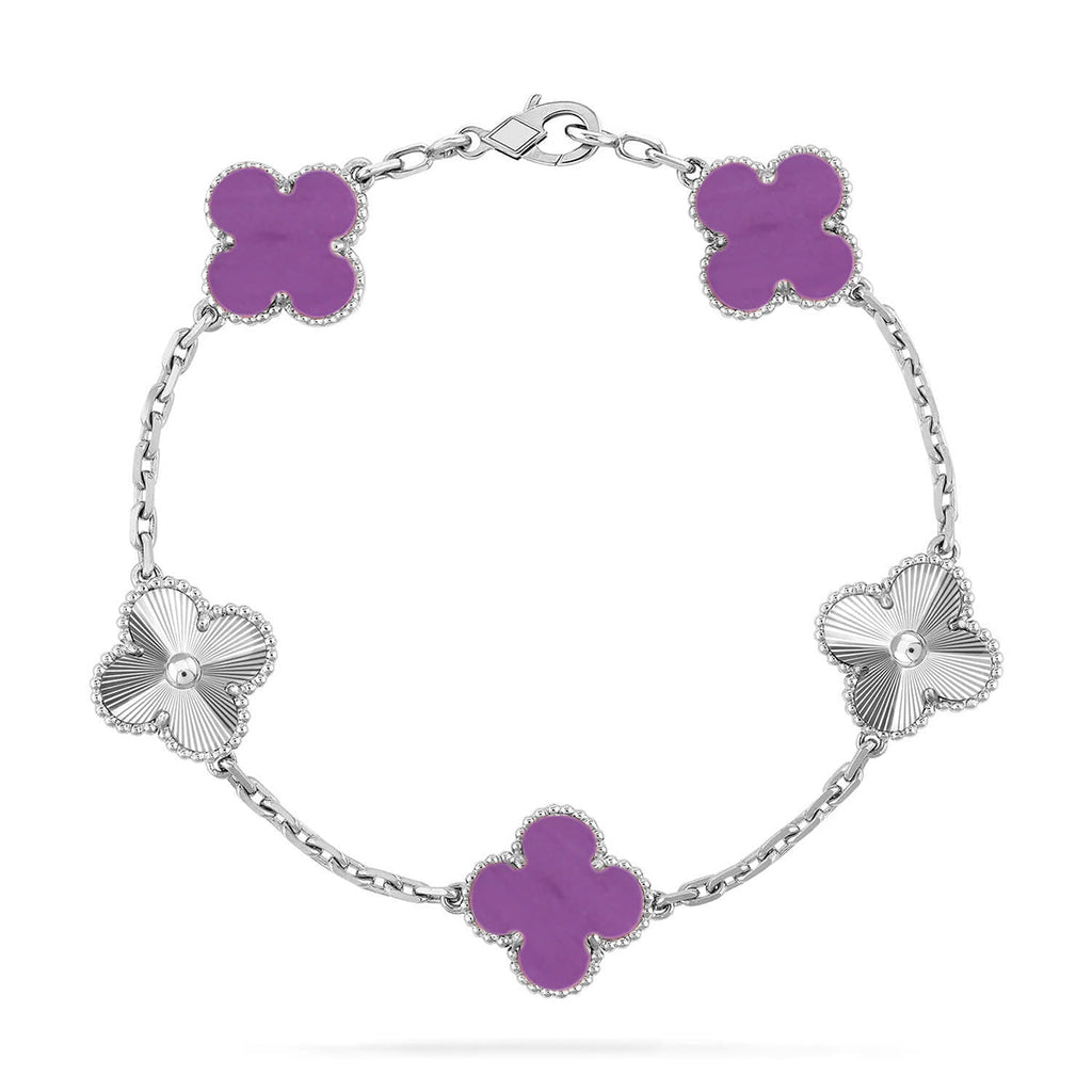 [Luxe] CLOVER 5 MOTIF VIOLET BRACELET COLLECTION