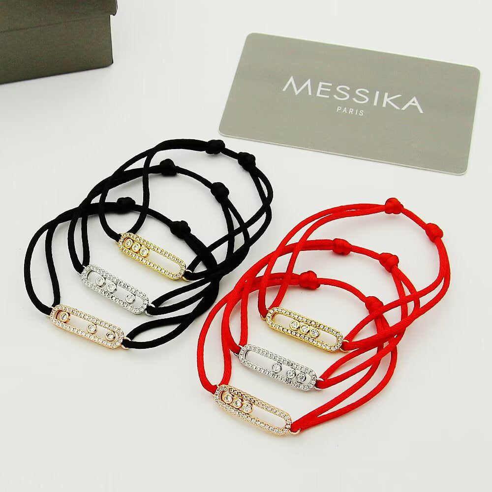 [LUXE]Messika Care(s) pink cord pavé bracelet
