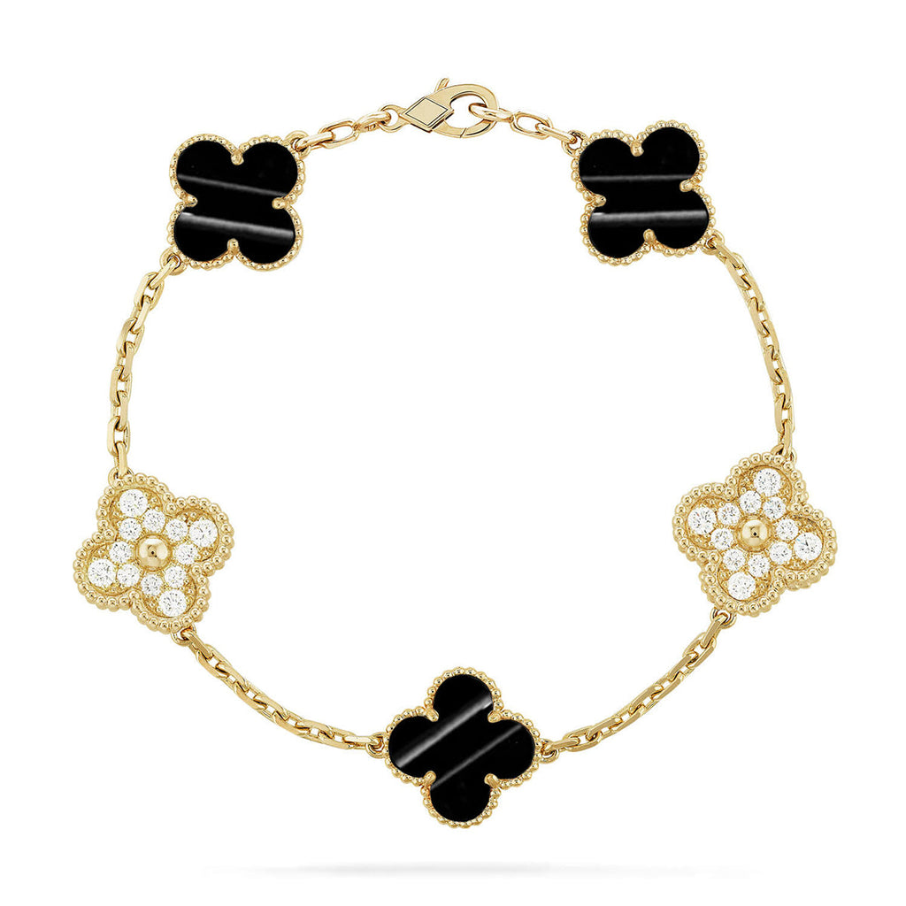 [Luxe] CLOVER 5 MOTIF PULSAR STONE BRACELET COLLECTION
