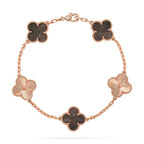 [Luxe] CLOVER 5 MOTIF GRAY MOP BRACELET COLLECTION