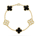 [Luxe] CLOVER 5 MOTIF ONYXS BRACELET COLLECTION
