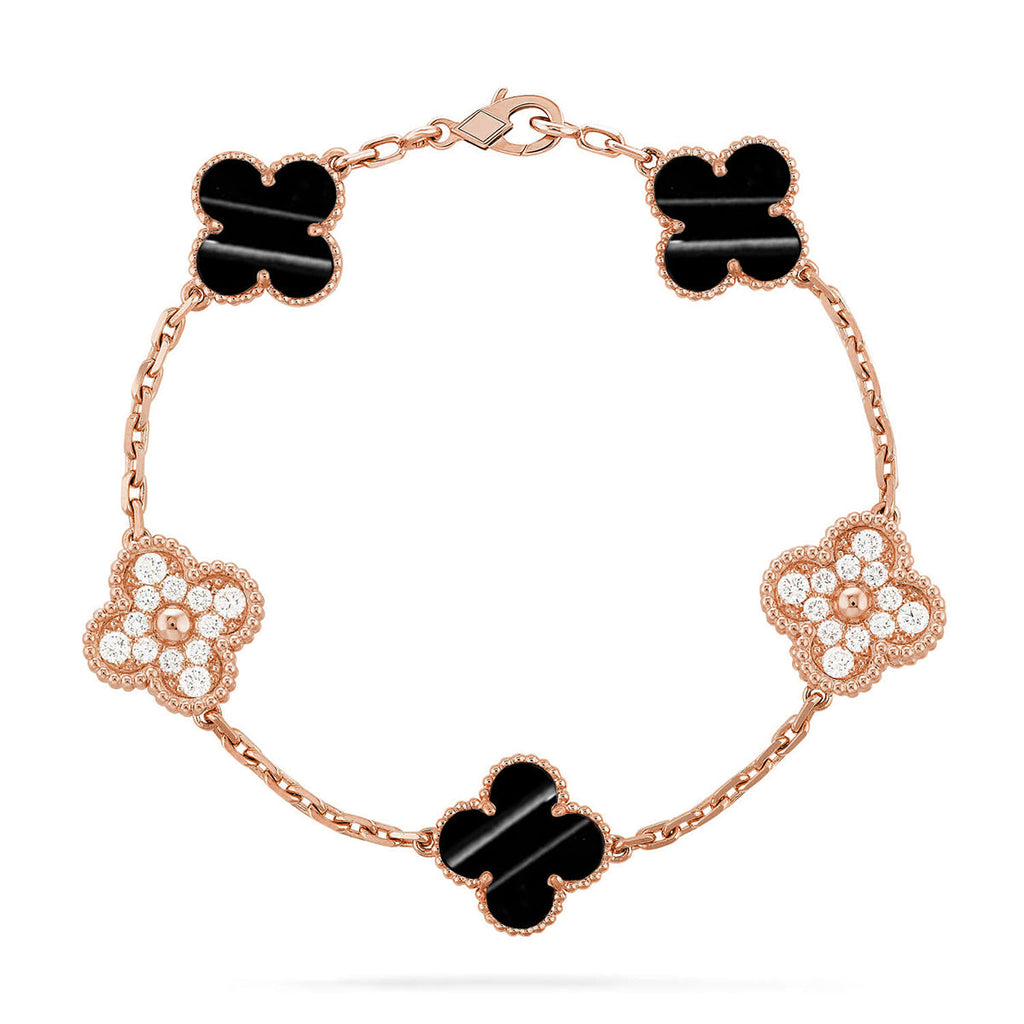 [Luxe] CLOVER 5 MOTIF PULSAR STONE BRACELET COLLECTION
