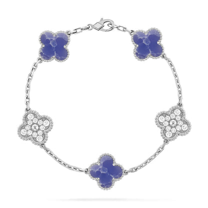 [Luxe]CLOVER 5 MOTIF BLUE VEINS BRACELET COLLECTION