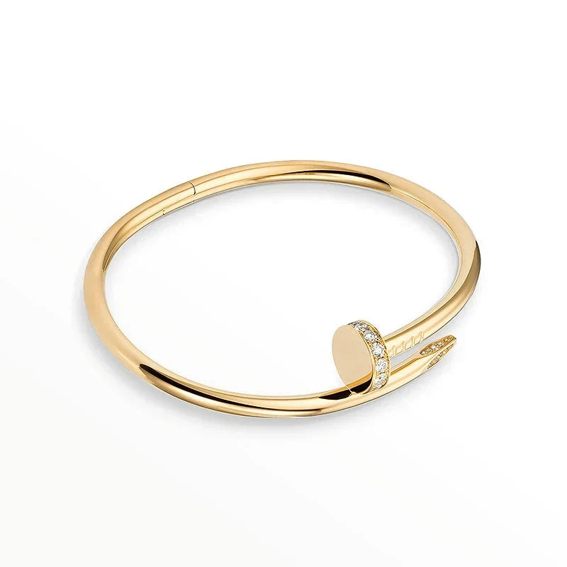 [LUXE] Clover & Love & Juste 3-Piece Gold Bracelet Stack Set