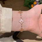 [Luxe]CLOVER 5 MOTIF PINK BLUE RED WHITE BRACELET