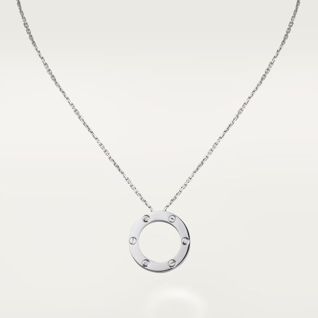 [Luxe Jewelry]LOVE NECKLACE 16MM 3 DIAMONDS