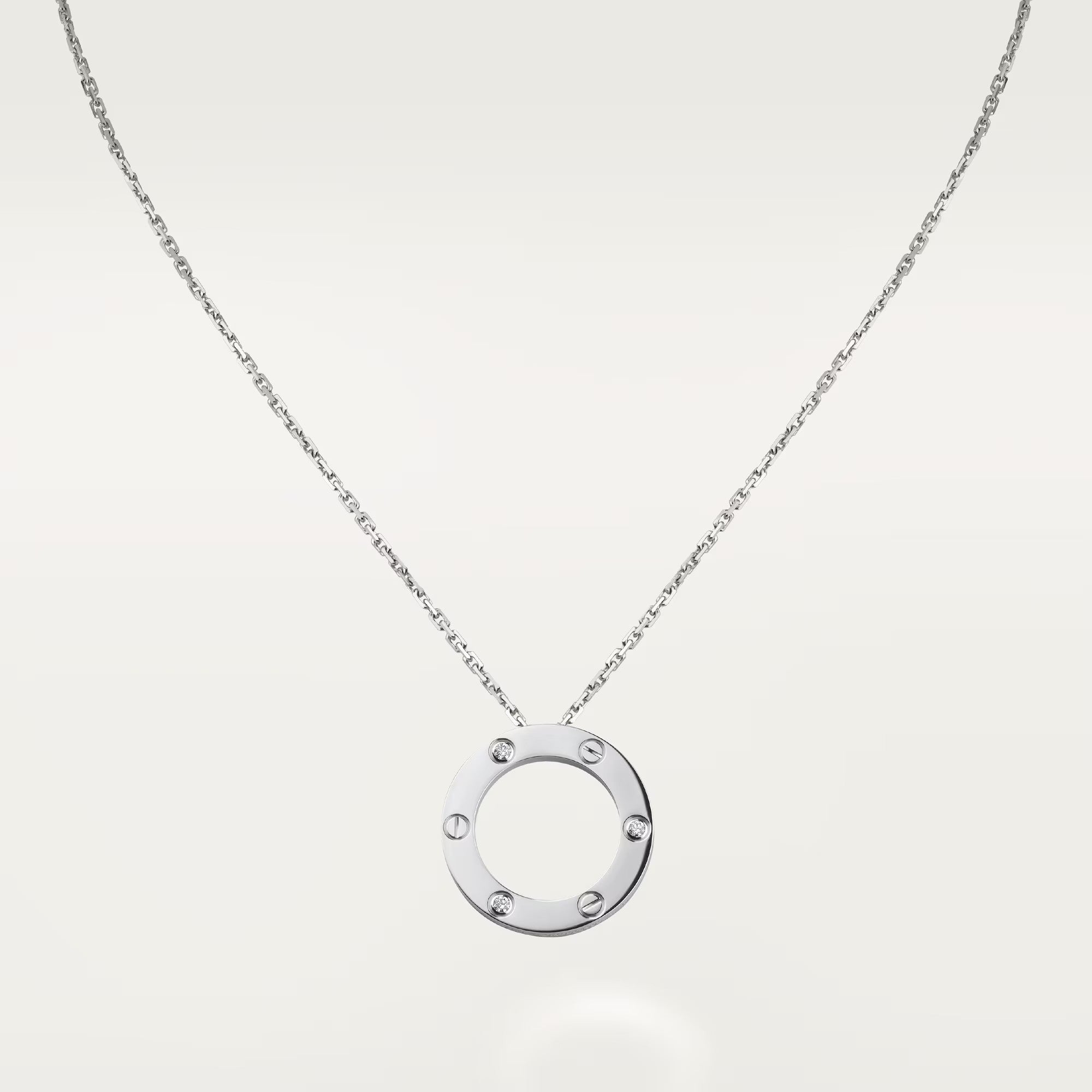 [Luxe Jewelry]LOVE NECKLACE 16MM 3 DIAMONDS