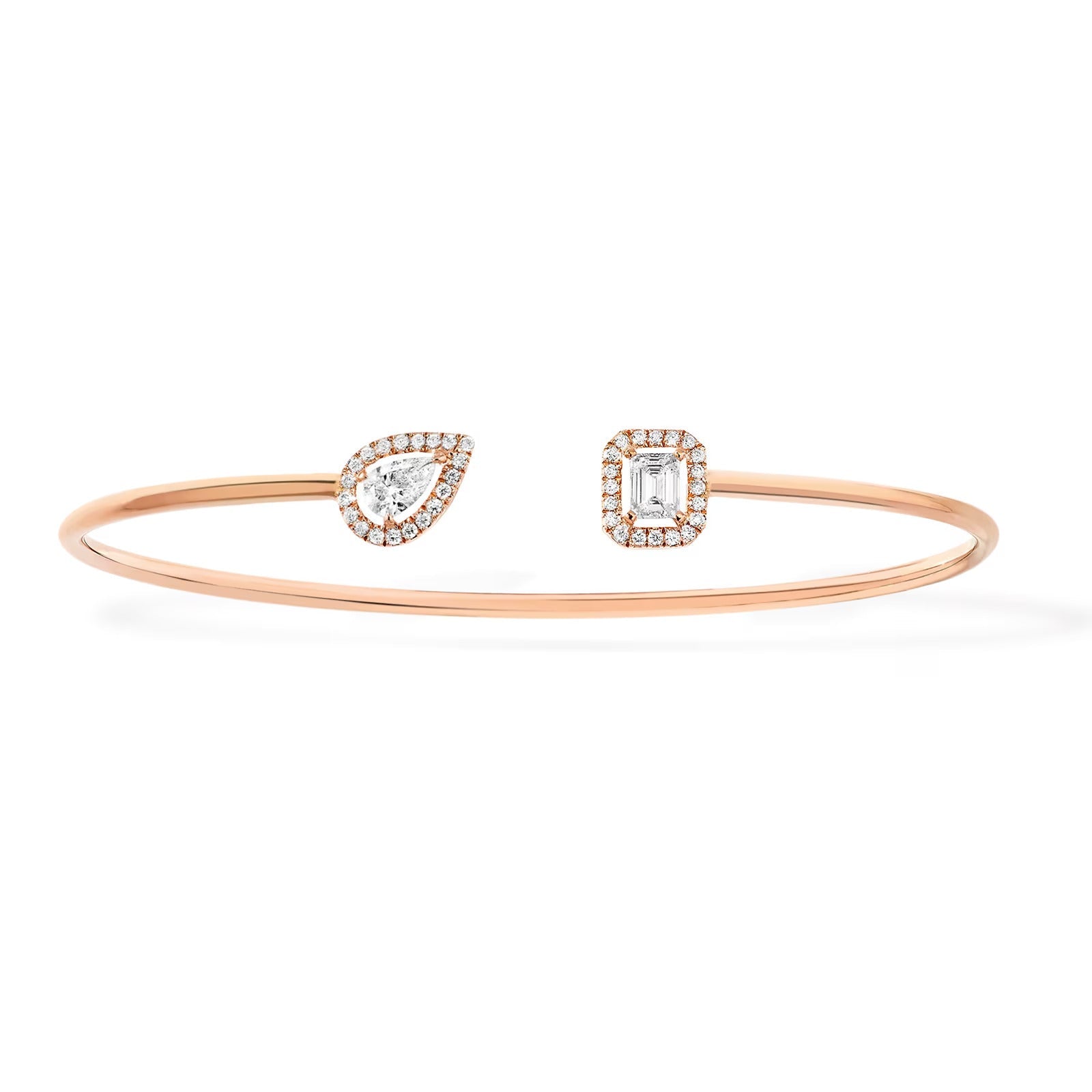 [LUXE]JONC FLEX MY TWIN TOI & MOI SILVER DIAMOND BRACELET