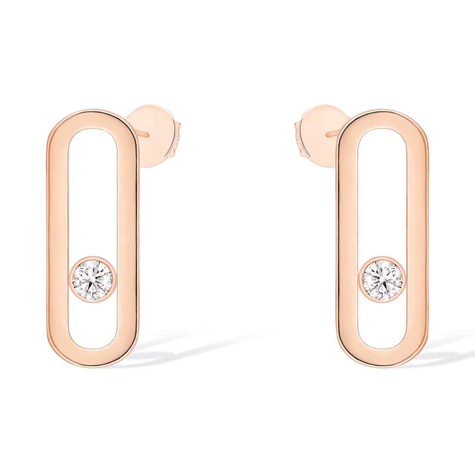 [LUXE]MOVE UNO SMALL 1 DIAMOND EARRINGS