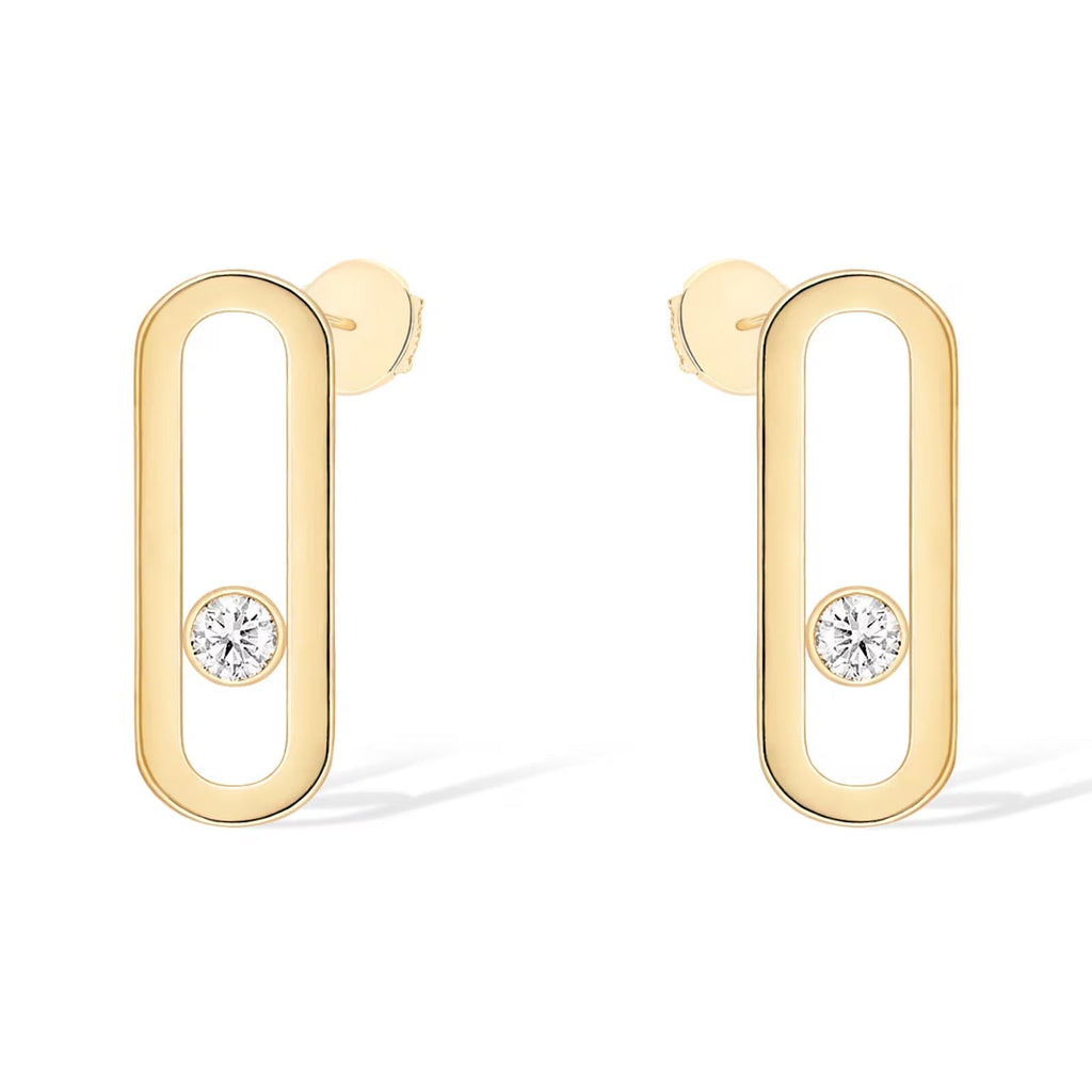 [LUXE]MOVE UNO SMALL 1 DIAMOND EARRINGS
