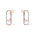 [LUXE]MOVE UNO STUD DIAMOND PAVED EARRINGS