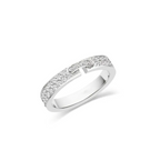 [Luxe] BAGUE ALLIANCE LIENS VIDENCE PAVÉE DIAMANTS 4 MM