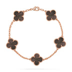 [Luxe] CLOVER 5 MOTIF GRAY MOP BRACELET COLLECTION