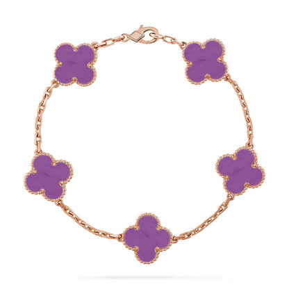 [Luxe] CLOVER 5 MOTIF VIOLET BRACELET COLLECTION
