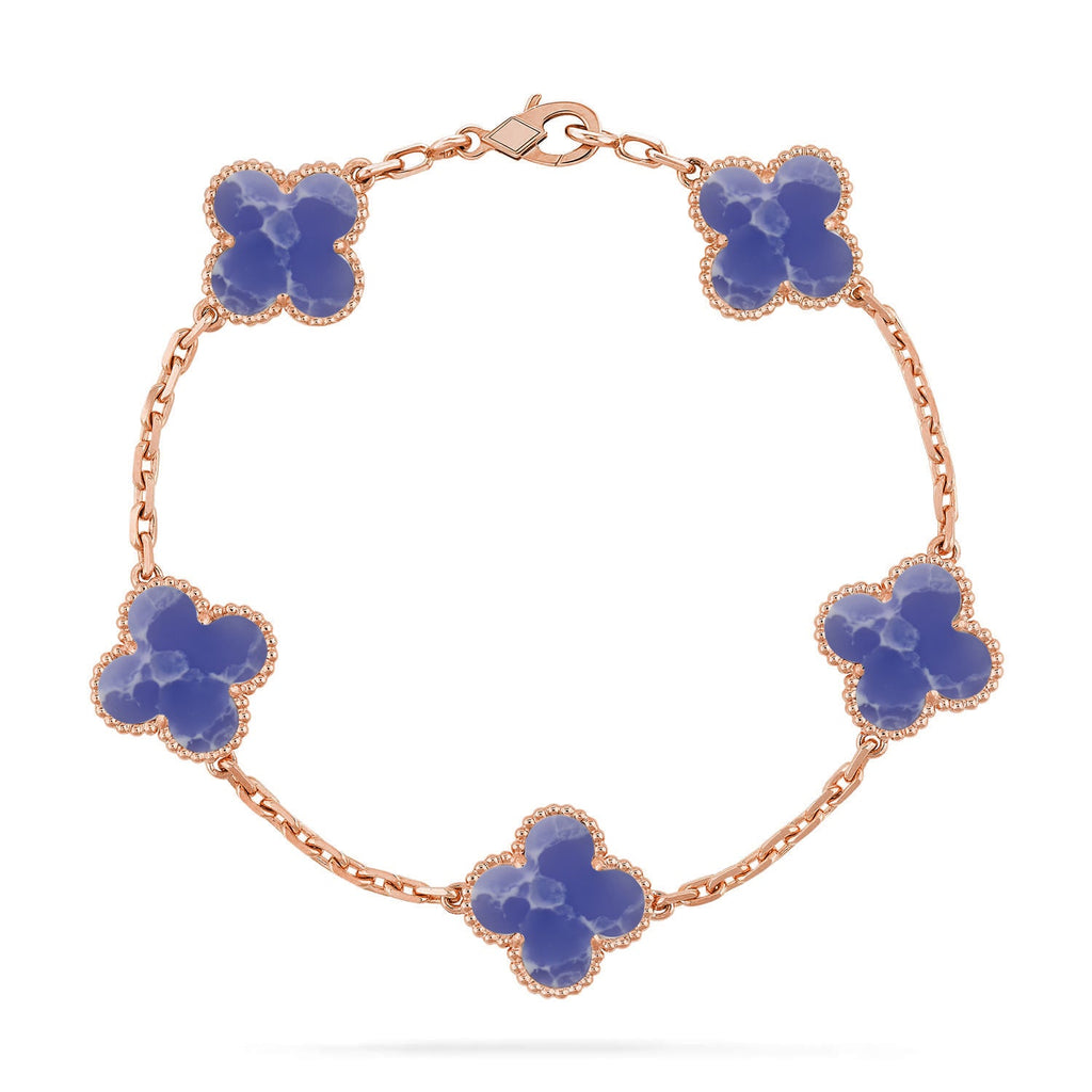 [Luxe]CLOVER 5 MOTIF BLUE VEINS BRACELET COLLECTION