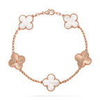 [Luxe]CLOVER WHITE PEARL MOP 5 MOTIF BRACELET COLLECTION