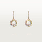 [Luxe Jewelry]TRINITY HALF DIAMOND  EARRINGS