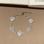[Luxe]CLOVER 5 MOTIF PINK BLUE RED WHITE BRACELET