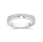 [Luxe] BAGUE ALLIANCE LIENS VIDENCE PAVÉE DIAMANTS 4 MM