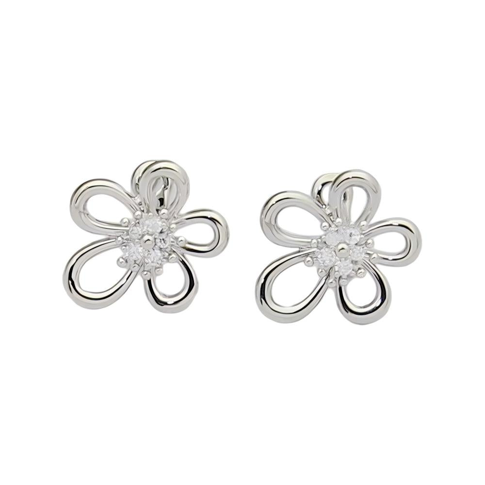 [Luxe JURI] FLOWERLACE EARRING 5 DIAMONDS