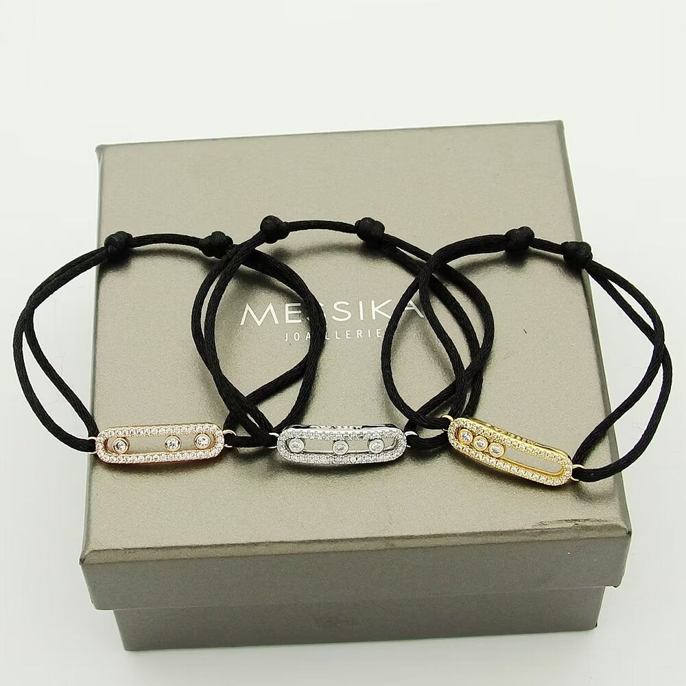 [LUXE]Messika Care(s) pink cord pavé bracelet