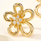 [Luxe JURI] FLOWERLACE EARRING 5 DIAMONDS
