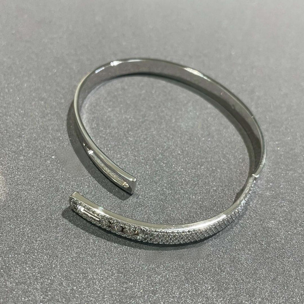 [LUXE]Move Noa Rose Gold Pavé Diamond Bangle Bracelet