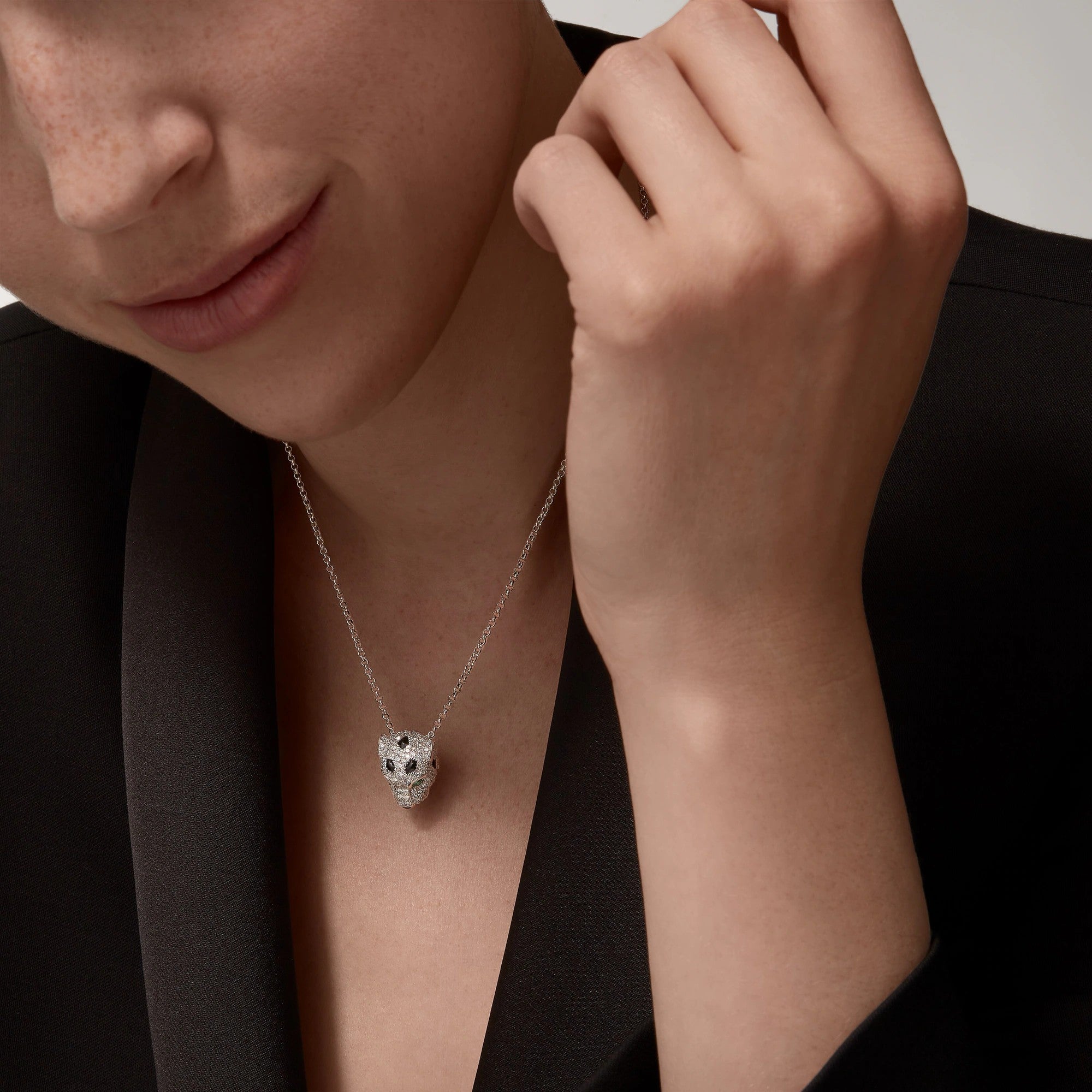 [Luxe Jewelry]PANTHERE FULL DIAMOND NECKLACE