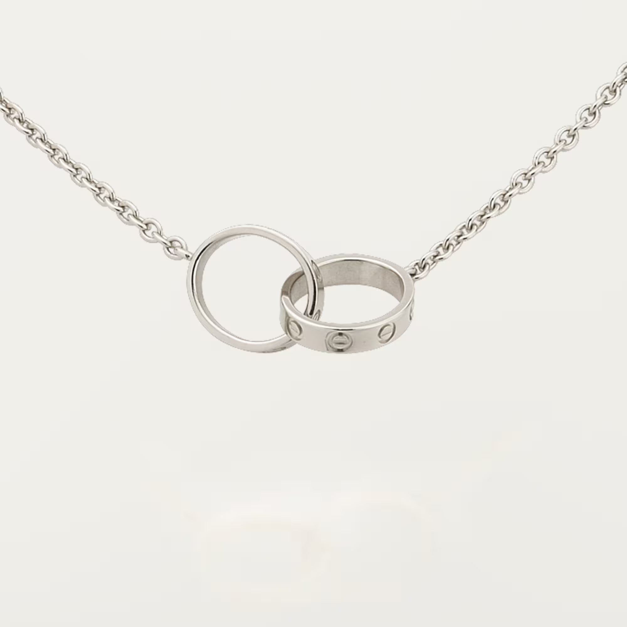 [Luxe Jewelry]LOVE DOUBLE RING NECKLACE