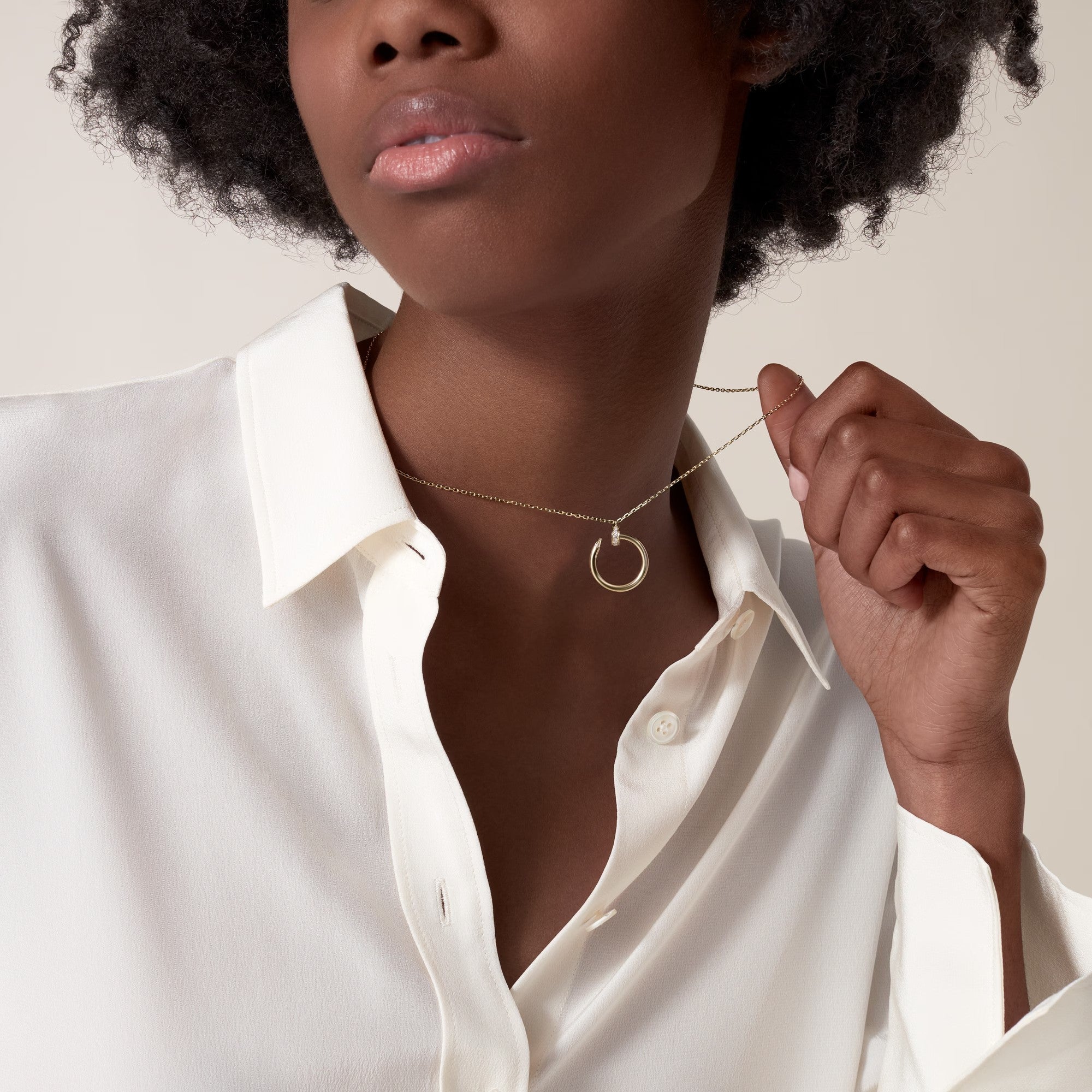 [Luxe Jewelry]JUSTE NECKLACE HALF DIAMOND