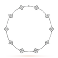 [Luxe]CLOVER 10 MOTIFS DIAMOND NECKLACE