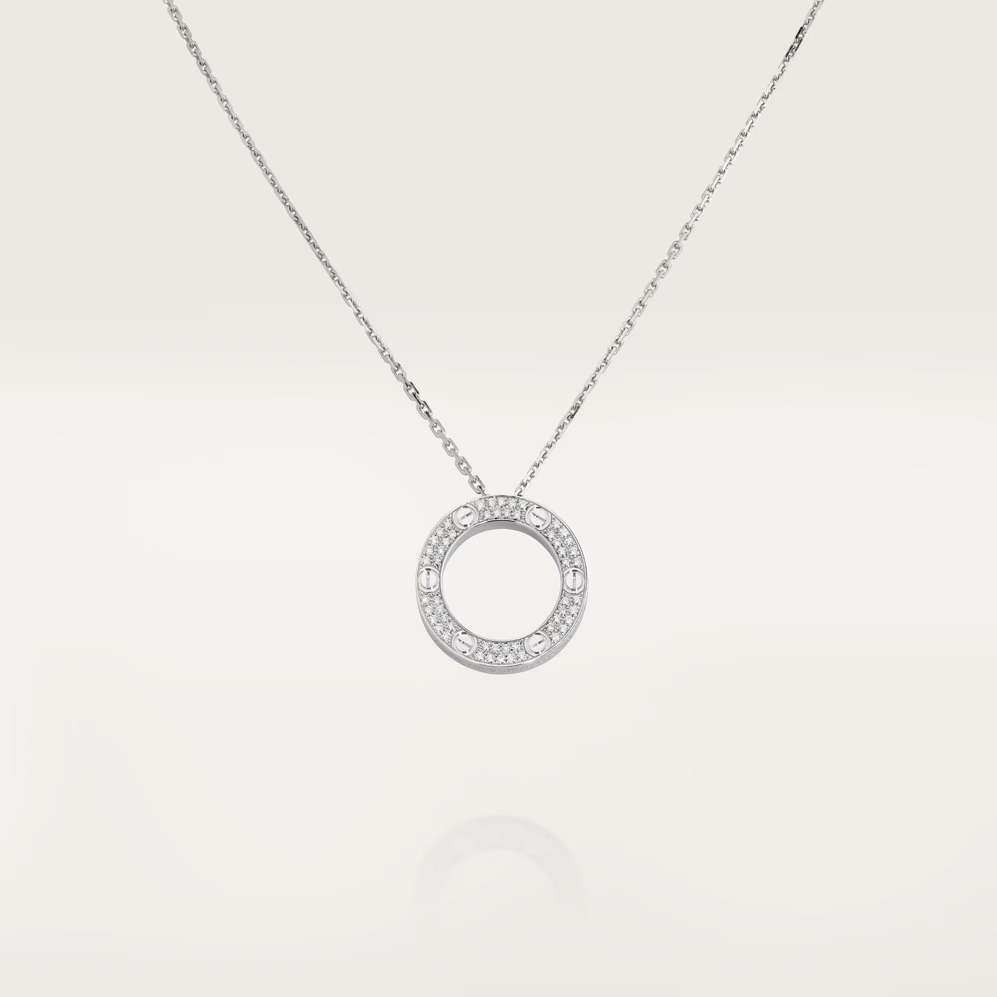 [Luxe Jewelry]LOVE NECKLACE 16MM  FULL DIAMOND