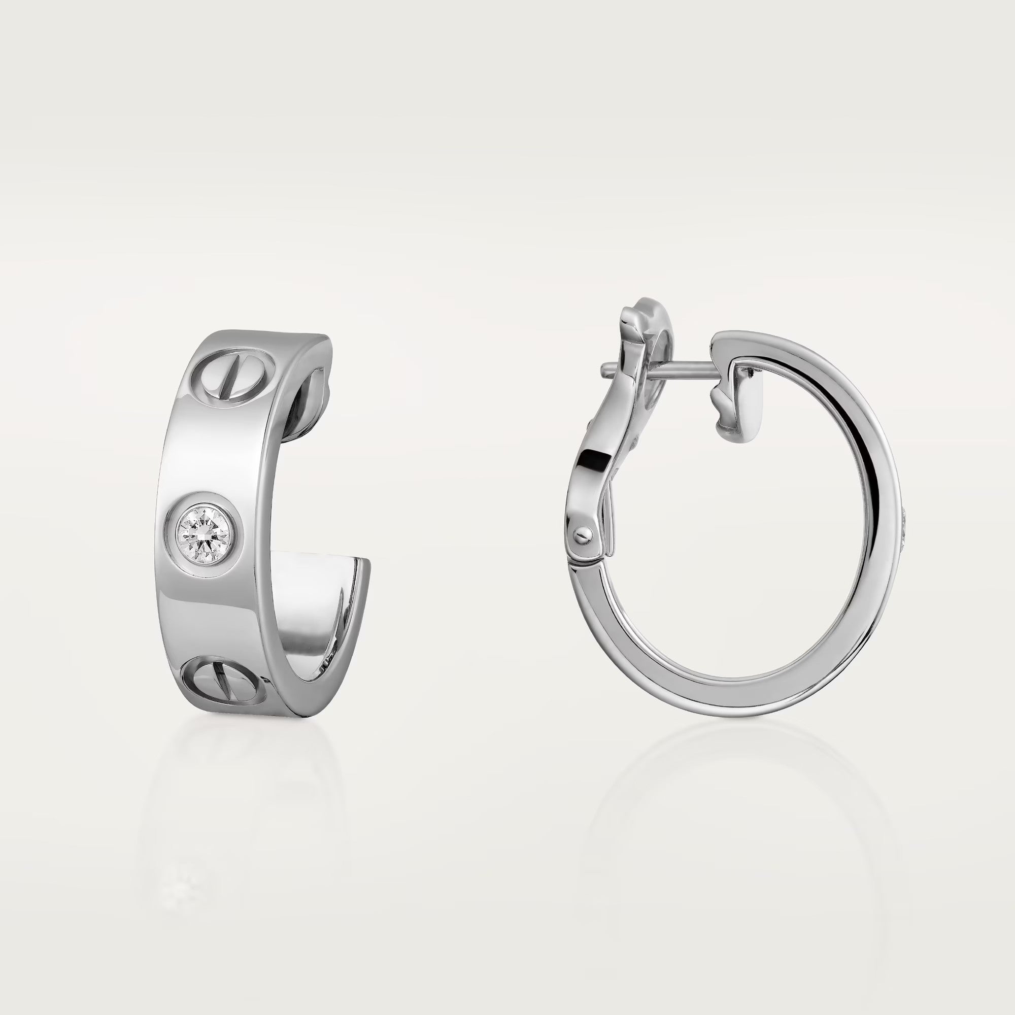 [Luxe Jewelry]LOVE EARRINGS 5.7MM 2 DIAMONDS
