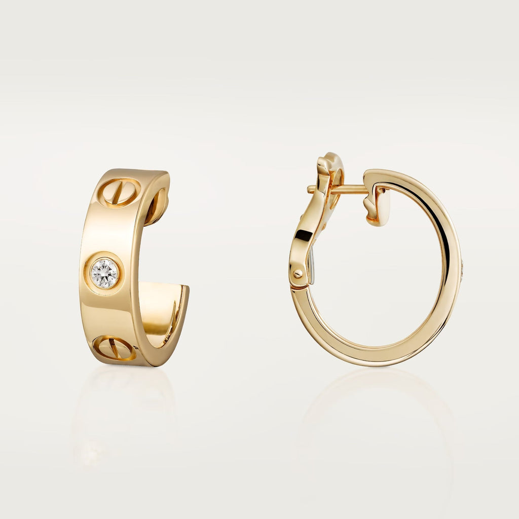 [Luxe Jewelry]LOVE EARRINGS 5.7MM 2 DIAMONDS