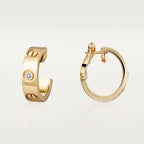 [Luxe Jewelry]LOVE EARRINGS 5.7MM 2 DIAMONDS