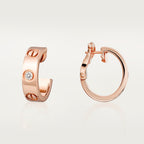 [Luxe Jewelry]LOVE EARRINGS 5.7MM 2 DIAMONDS