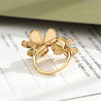 [Luxe]CLOVER COMOS GOLD DIAMOND RING