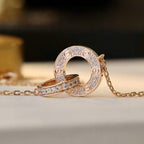[Luxe Jewelry]LOVE  FULL DIAMOND PENDANT NECKLACE