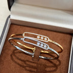 [LUXE]Move Pavé Diamond Bangle Bracelet M