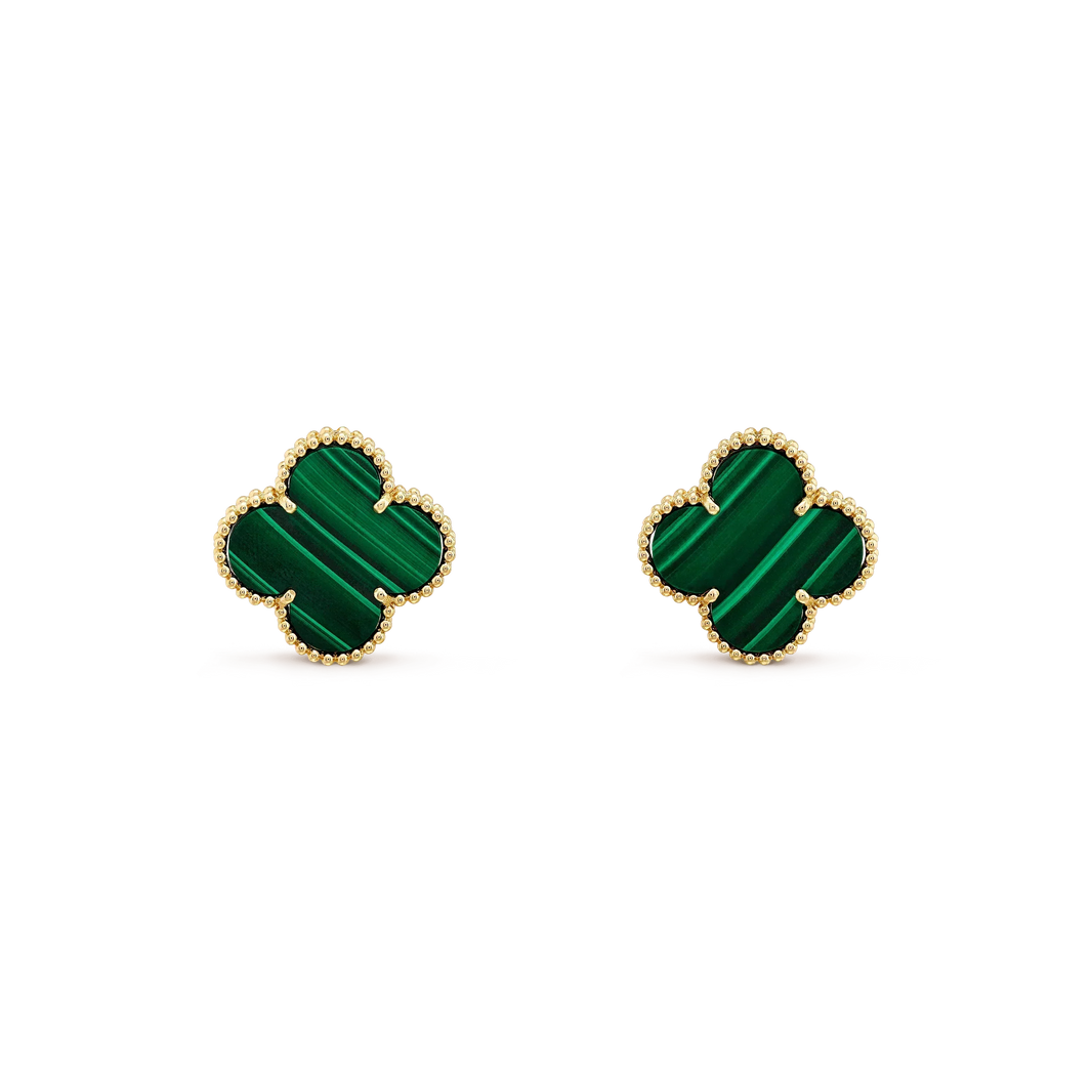 [Luxe]CLOVER MINI 9.5MM MALACHITE  EARRINGS