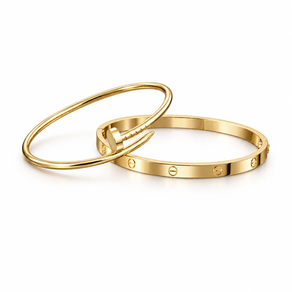 [LUXE] LOVE & JUSTE Classic Bracelet Stack Set
