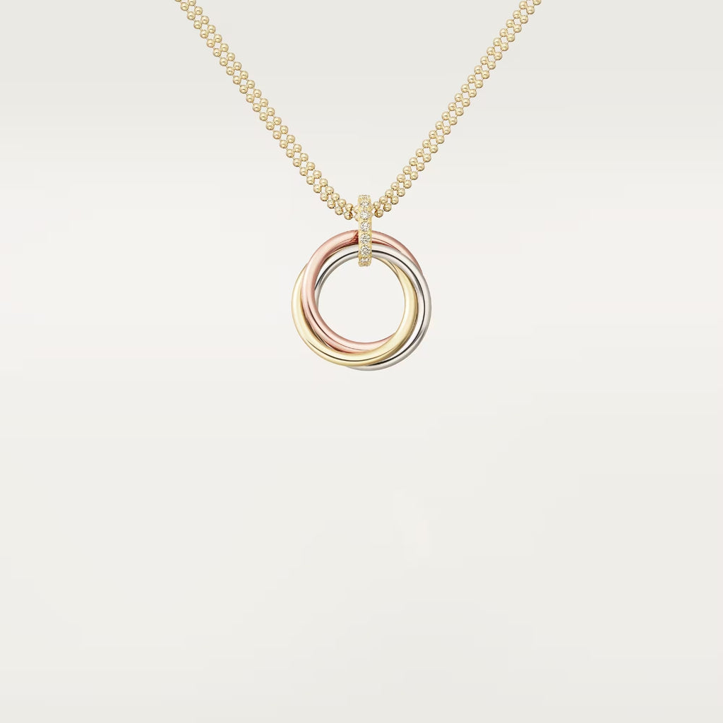 [Luxe Jewelry]TRINITY MEDIUM  DIAMONDS NECKLACE