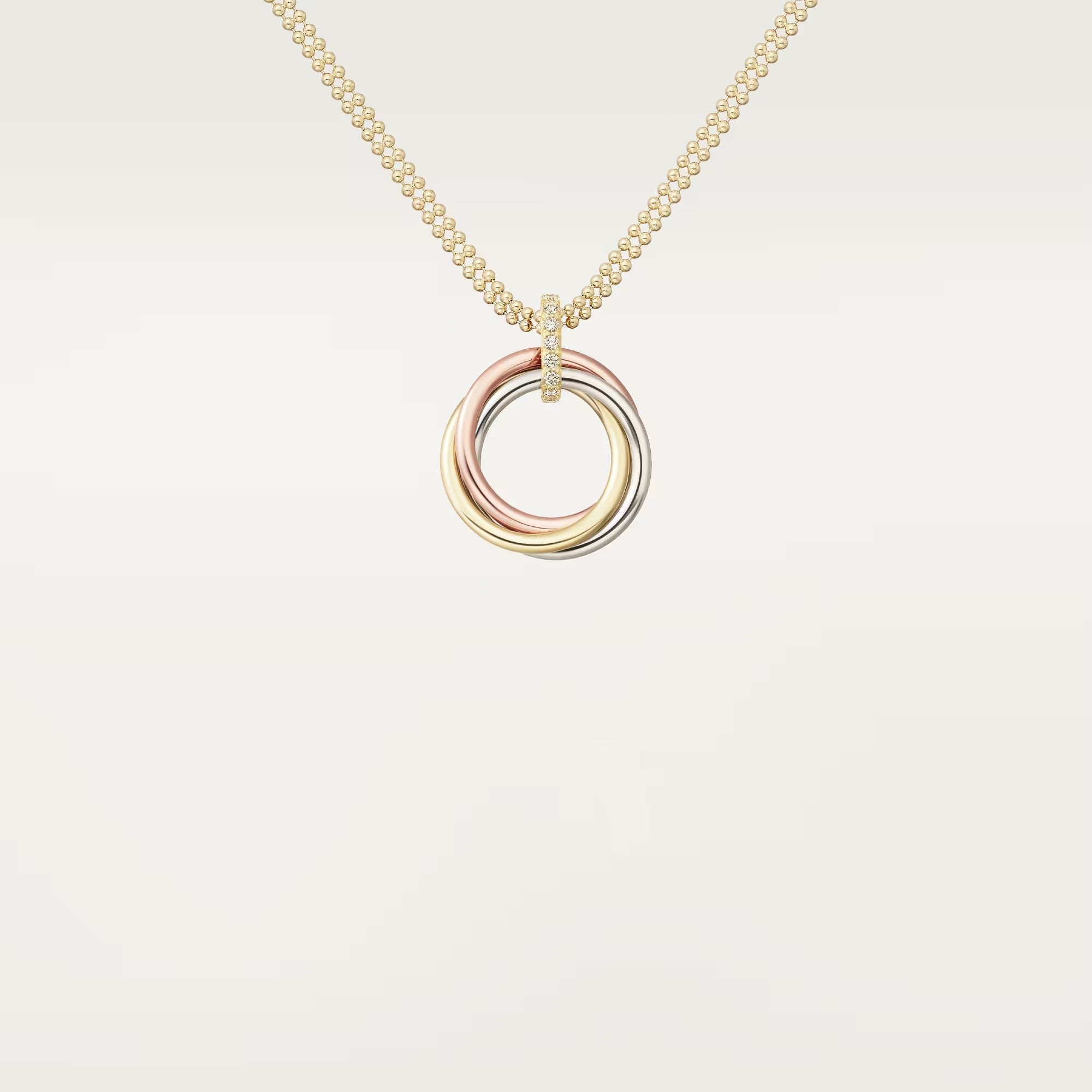 [Luxe Jewelry]TRINITY MEDIUM  DIAMONDS NECKLACE