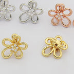 [Luxe JURI] FLOWERLACE EARRING 5 DIAMONDS