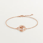 [Luxe Jewelry]LOVE DOUBLE RING FULL DIAMOND BRACELET